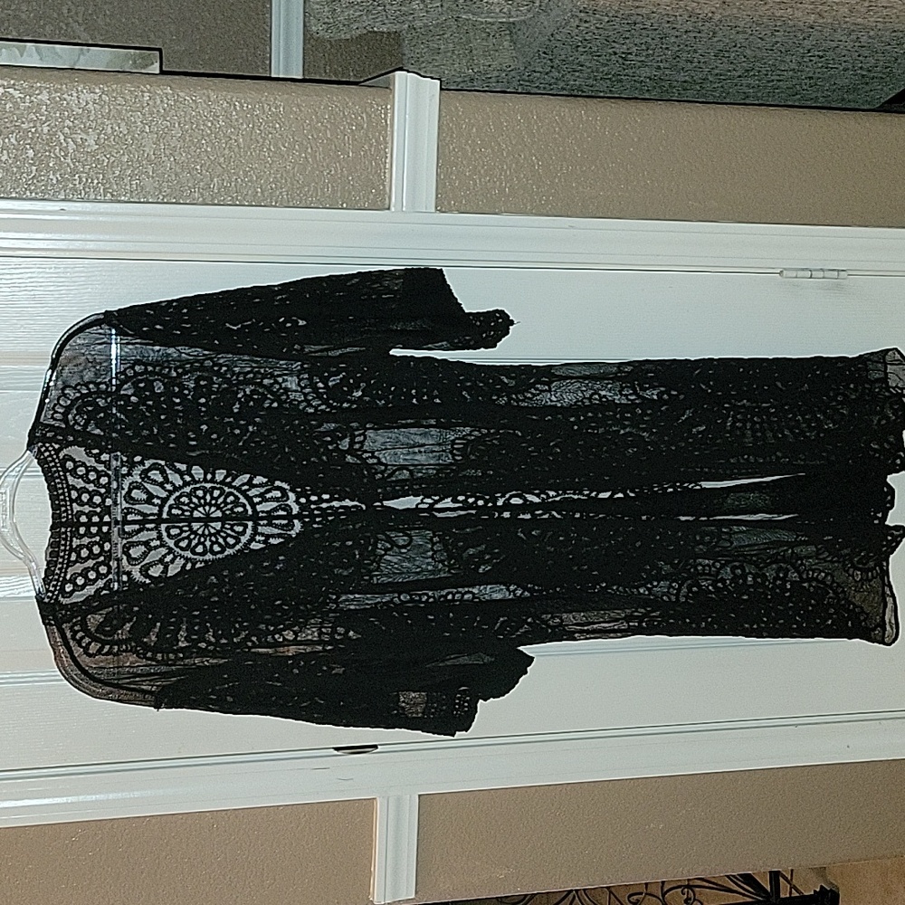 SWIMSUIT COVER UP,  BLACK LIKE NEW CONDITION WORN ONCE